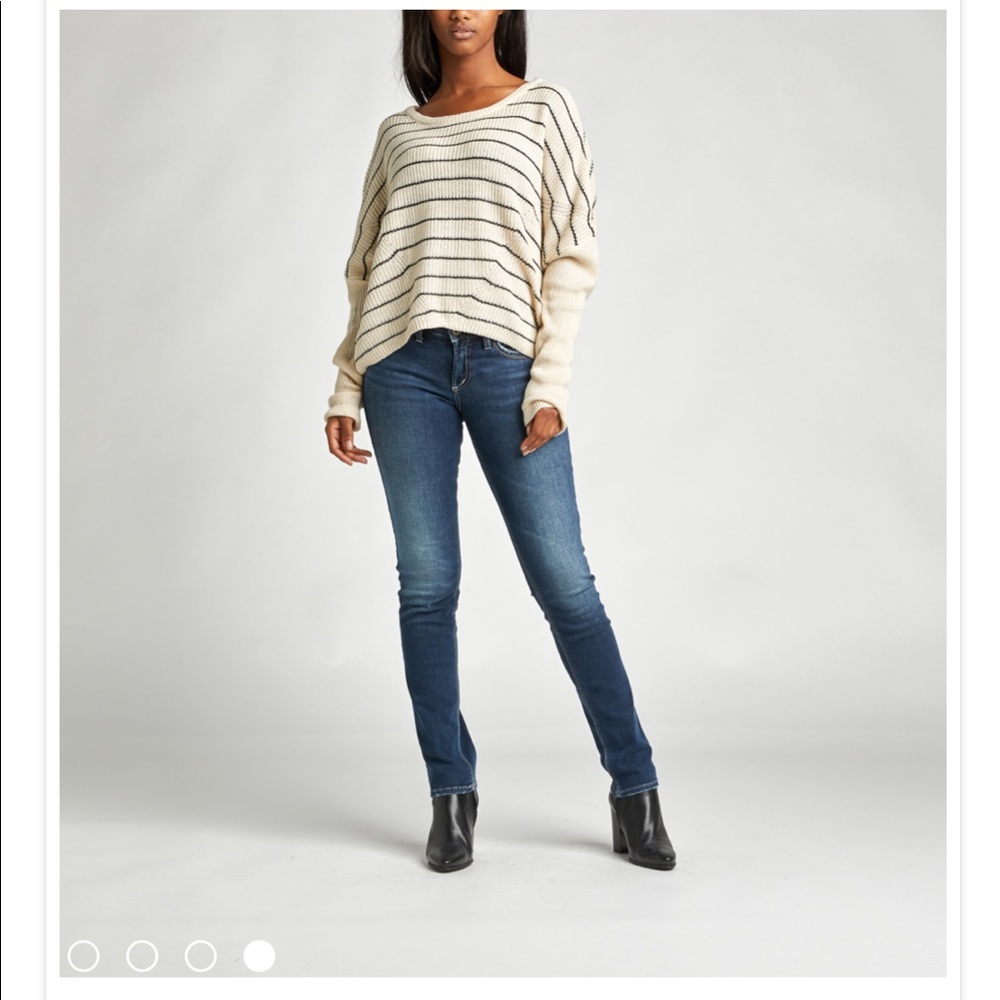Silver Suki Super Stretch Mid Rise Straight Jeans